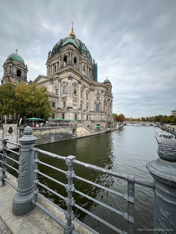 The Berliner Dom across the Spree on an overcast day